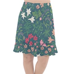 Spring Design  Fishtail Chiffon Skirt by AlexandrouPrints