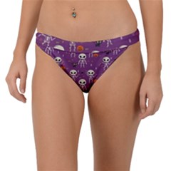 Skull Halloween Pattern Band Bikini Bottoms by Maspions