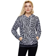 Monochrome Mirage Women s Lightweight Drawstring Hoodie by dflcprintsclothing