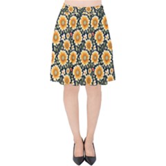 Flower 120424 Velvet High Waist Skirt by zappwaits