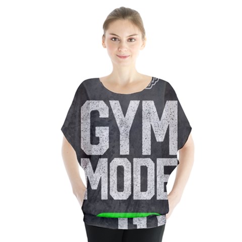 Gym Mode Batwing Chiffon Blouse by Store67