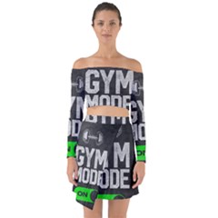 Gym Mode Off Shoulder Top With Skirt Set by Store67