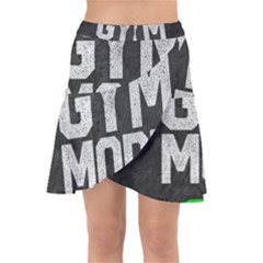 Gym Mode Wrap Front Skirt by Store67