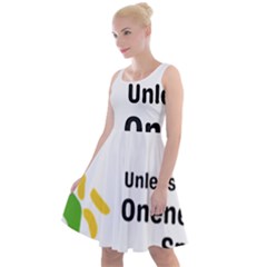 Sacral Chakra s Mantra 1 Knee Length Skater Dress by artameybodi