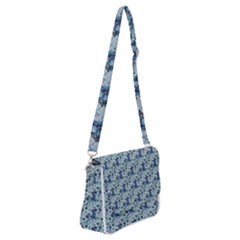 Blue Roses Shoulder Bag With Back Zipper by DinkovaArt