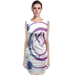 Blink 182 Logo Sleeveless Velvet Midi Dress by avitendut