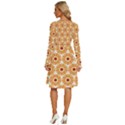 Pattern Shape Design Art Drawing Long Sleeve Dress With Pocket View4