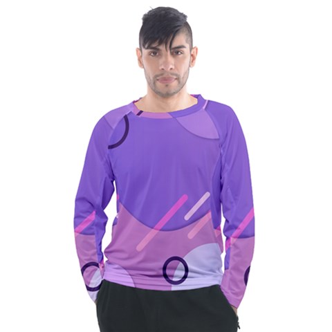 Colorful Labstract Wallpaper Theme Men s Long Sleeve Raglan T-shirt by Apen