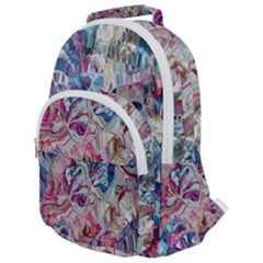 Three Layers Blend Module 1-5 Liquify Rounded Multi Pocket Backpack by kaleidomarblingart