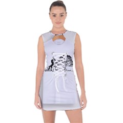 20240506 111024 0000 Lace Up Front Bodycon Dress by Safin