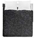 Midnight Blossom Elegance Black Backgrond Duvet Cover Double Side (Queen Size) View1