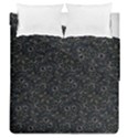 Midnight Blossom Elegance Black Backgrond Duvet Cover Double Side (Queen Size) View2