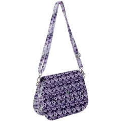 Purple Roses 1 Purple Roses Saddle Handbag by DinkovaArt