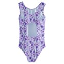 Purple Flowers 001 Kids  Cut-Out Back One Piece Swimsuit View2