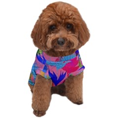 Pink And Blue Floral Dog T-shirt by Sparkle