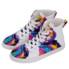 Wild Cat Men s Hi-top Skate Sneakers by Sosodesigns19