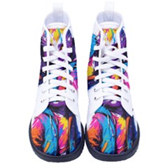 Wild Cat Women s High-top Canvas Sneakers by Sosodesigns19