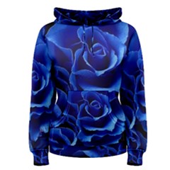 Blue Roses Flowers Plant Romance Blossom Bloom Nature Flora Petals Women s Pullover Hoodie by Proyonanggan