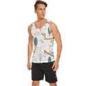 Pattern Sloth Woodland Men s Wide Collar Tank Top View2