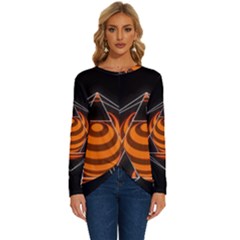 Geometry Long Sleeve Crew Neck Pullover Top by Sparkle