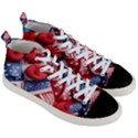 Us presidential election colorful vibrant pattern design  Men s Mid-Top Canvas Sneakers View3