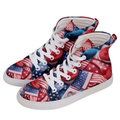 Us Presidential Election Colorful Vibrant Pattern Design  Women s Hi-top Skate Sneakers by dflcprintsclothing