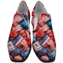 Us presidential election colorful vibrant pattern design  Women Slip On Heel Loafers View1