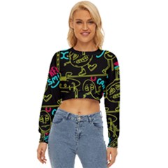 Keep Smiling Doodle Lightweight Long Sleeve Sweatshirt by Cemarart