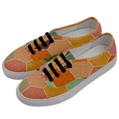 Abstract Hex Hexagon Grid Pattern Honeycomb Men s Classic Low Top Sneakers by Proyonanggan