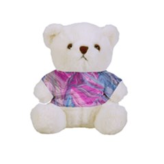 Fuchsia Waves Full Print Tee For Cuddly Teddy Bear by kaleidomarblingart