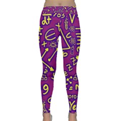 Background Doodles Math Classic Yoga Leggings by Bedest