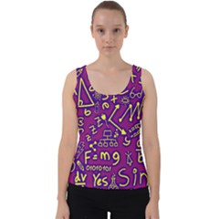 Background Doodles Math Velvet Tank Top by Bedest