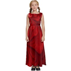 Lachs Kl Rotweissschwarz Kl Kids  Satin Sleeveless Maxi Dress by 2607694c