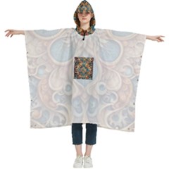 Pattern 1 Muster 7a Women s Hooded Rain Ponchos by 2607694c