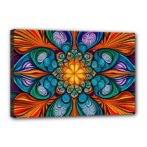 Schwarz Bunt Canvas 18  X 12  (stretched) by 2607694c