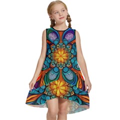 Schwarz Bunt Kids  Frill Swing Dress by 2607694c