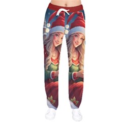 Christmas Greetings Women Velvet Drawstring Pants by 2607694c