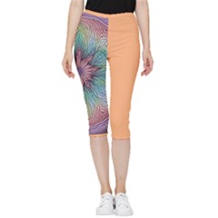 Orange3 Pattern 4 Inside Out Lightweight Velour Capri Leggings  by 2607694c