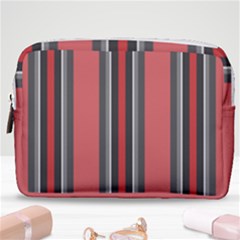 Rosa Grau Streifen Make Up Pouch (medium) by 2607694c