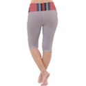 Rosa Grau Streifen Lightweight Velour Cropped Yoga Leggings View4