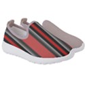 Rosa Grau Streifen Kids  Slip On Sneakers View3