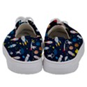 Big Set Cute Astronauts Space Planets Stars Aliens Rockets Ufo Constellations Satellite Moon Rover V Kids  Low Top Canvas Sneakers View4