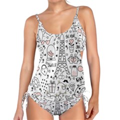 Big Collection With Hand Drawn Objects Valentines Day Tankini Set by Bedest