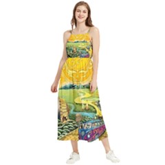 Grateful Dead Golden Road Boho Sleeveless Summer Dress by Bedest