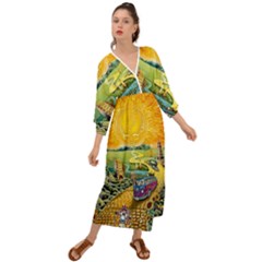 Grateful Dead Golden Road Grecian Style  Maxi Dress by Bedest