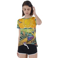 Grateful Dead Golden Road Short Sleeve Open Back T-shirt by Bedest