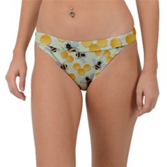 Bees Pattern Honey Bee Bug Honeycomb Honey Beehive Band Bikini Bottoms by Bedest