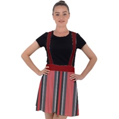 Dunkelrot4 Rosa Grau Streifen Dunkelrot3 Velvet Suspender Skater Skirt by 2607694c