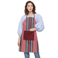 Dunkelrot4 Rosa Grau Streifen Dunkelrot3 Pocket Apron by 2607694c