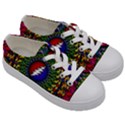 Grateful Dead Bear Pattern Kids  Low Top Canvas Sneakers View3